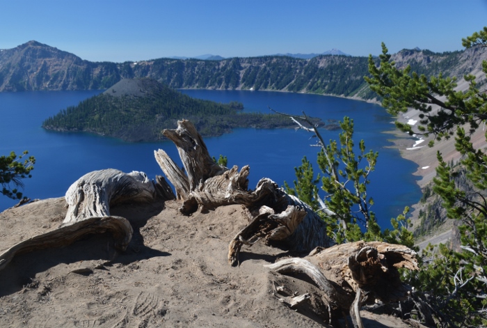 view of Crater Lake and Wizard Island